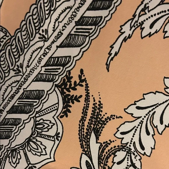 Alfani Sleeveless Patterned Mini Dress in Black and salmon pink - Picture 5 of 6